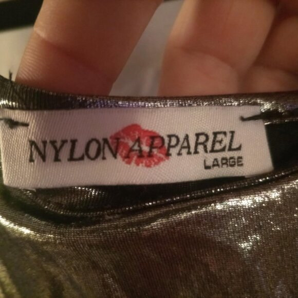 Reflective Shiny Silver Bodysuit Dancewear Sz L - Picture 4 of 5